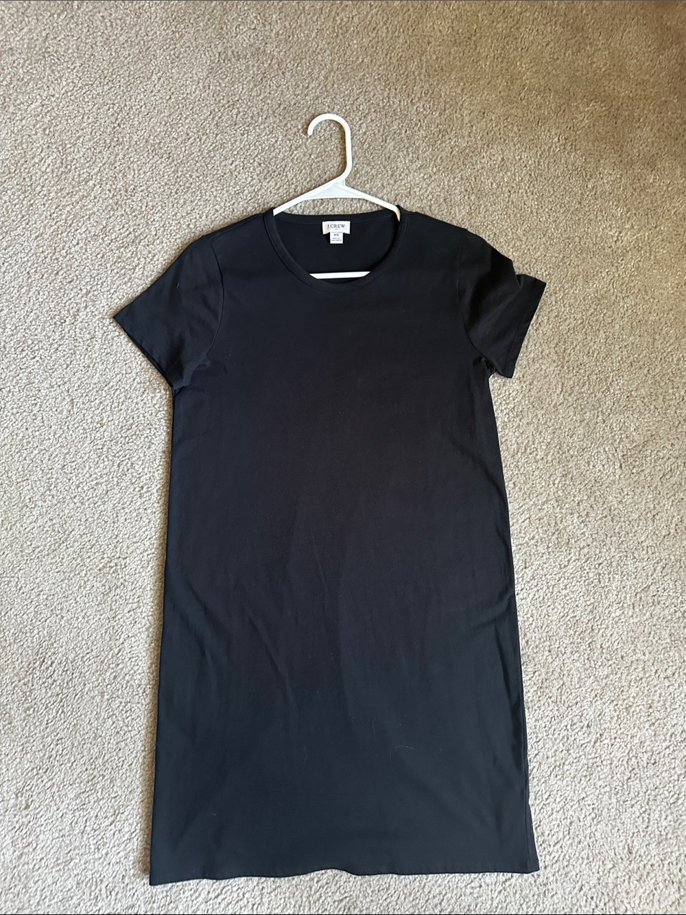 J. Crew Black Short-Sleeve Tee Dress